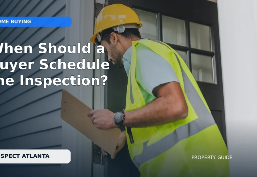 When Should a Buyer Schedule the Home Inspection?